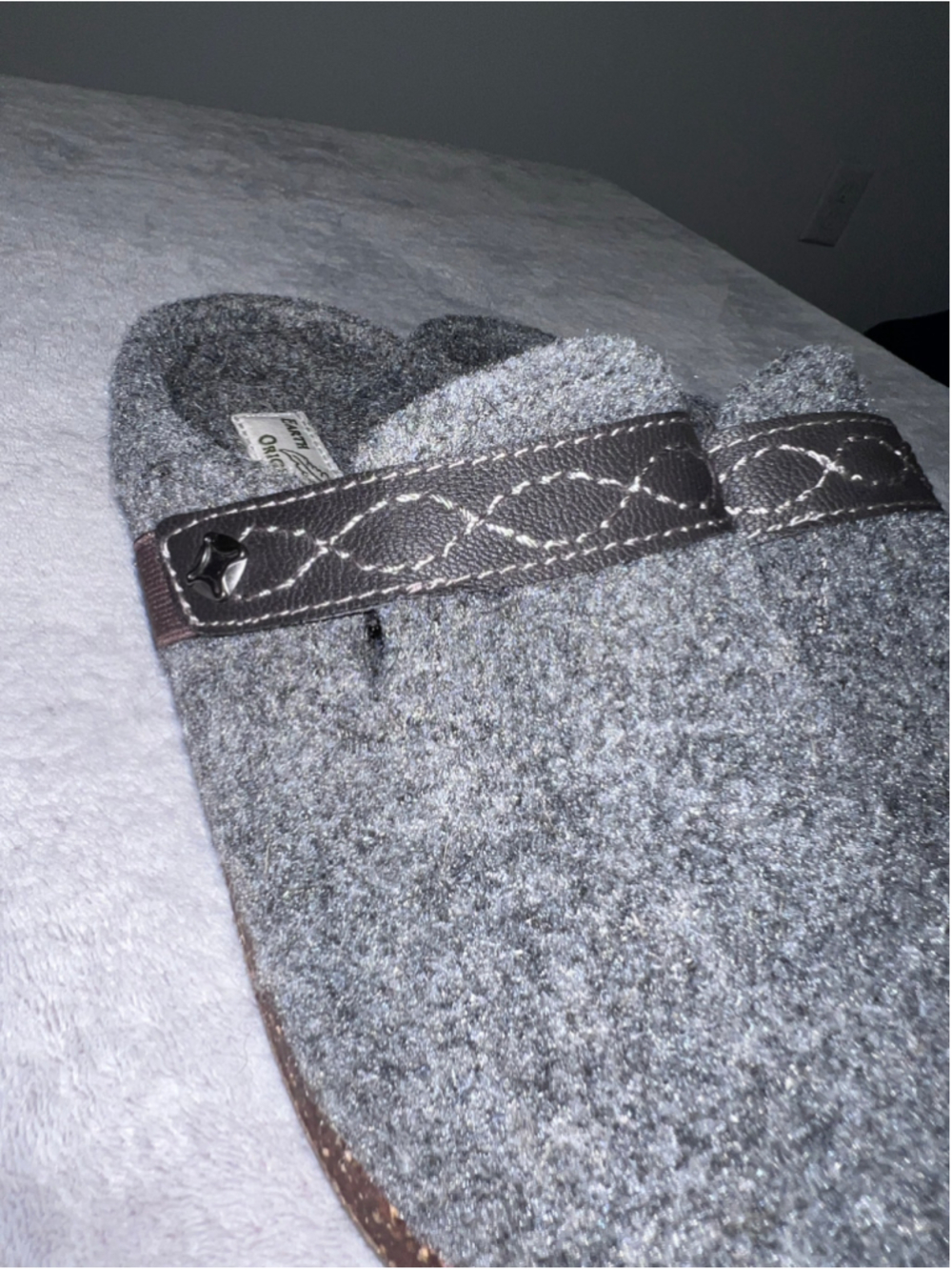 Women's Earth Origins Grey Brown Felt Clog Slippers Size 7 - Picture 5 of 8